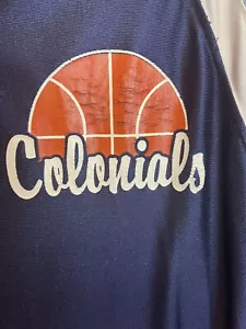 Vintage 90’s RMU Colonials Basketball Warm Up Jersey Men’s Size Adult XL Blue - Picture 1 of 8