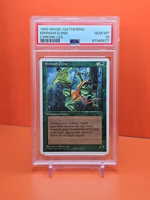 🟢🟢🟢 1995 Magic The Gathering ERHNAM DJINN CHRONICLES PSA 10 💎MINT POP3🟢🟢🟢 - Image 1 of 2