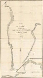1835 Williams Map of a Proposed Route for Canal Between Lakes Erie and Ontario - Picture 1 of 1