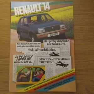 RENAULT 14 "Extra Extra Read all about it!" UK Market Sales Brochure 1977 - 1978 - Picture 1 of 1