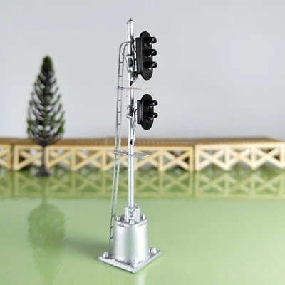 1 x HO scale model railroad 2 heads 2 + 3 aspects block signal LED made #K32Sp - Image 1 of 4