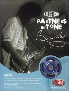 Queen Band Brian Mayo 2010 Celestion Azul Amplificador Guitarra Altavoces Publicidad Impresión - Imagen 1 de 3