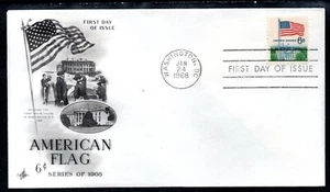 US Scott # 1338 "American Flag", FDC, unaddressed - Picture 1 of 1