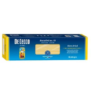 De Cecco Semolina Pasta, Bucatini No.15, 1 Pound (Pack of 5) - Picture 1 of 3