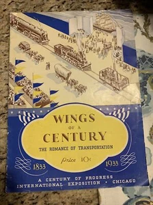 1933 Chicago World's Fair Expo Wings Of A Century The Romance Of Transportation - Bild 1 von 7