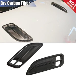 For 2018-2023 KIA Stinger Dry Carbon Fiber Hood Vents Add-On Insert Cover Trims - Picture 1 of 12