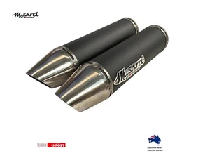 Kawasaki GPX 250 1990-2007 Musarri Black Dual slipon exhaust Exhausts NEW - Picture 1 of 6