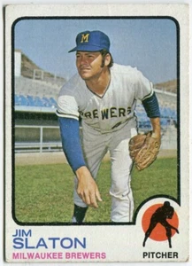 1973 Topps #628 Jim Slaton Milwaukee Brewers Hi# - Bild 1 von 2
