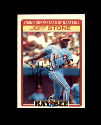 Jeff Stone Signed 1986 Kay Bee Philadelphia Phillies Autograph - Image 1 of 2