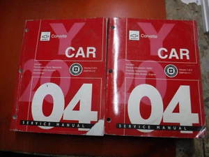 2004 CHEVROLET CORVETTE ORIGINAL FACTORY SERVICE MANUAL 2 VOLUME SET SHOP - Picture 1 of 19