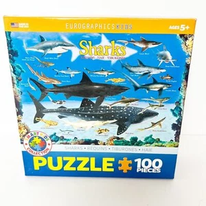 EuroGraphics Kidd Sharks Puzzle 100 Pieces NIB - Picture 1 of 3