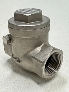 Stainless Steel Swing Check Valve 1" Threaded Class 200 Full Port MERIT Fig. 909 - Picture 1 of 8