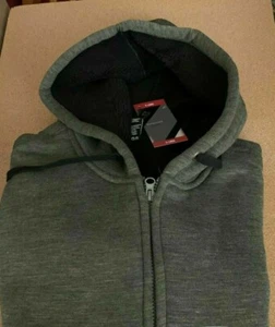 Black Double-Lined Sherpa Flattering Sporty Casual Jacket for Activewear Large - Picture 1 of 3