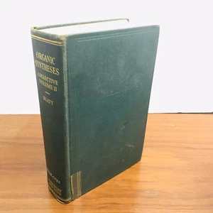 Blatt ORGANIC SYNTHESES COLLECTIVE VOL. 2 1st Edition 2nd Printing Book 1944 - Imagen 1 de 16