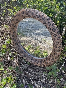 Wicker Leopard Animal Print Mirror - Picture 1 of 5