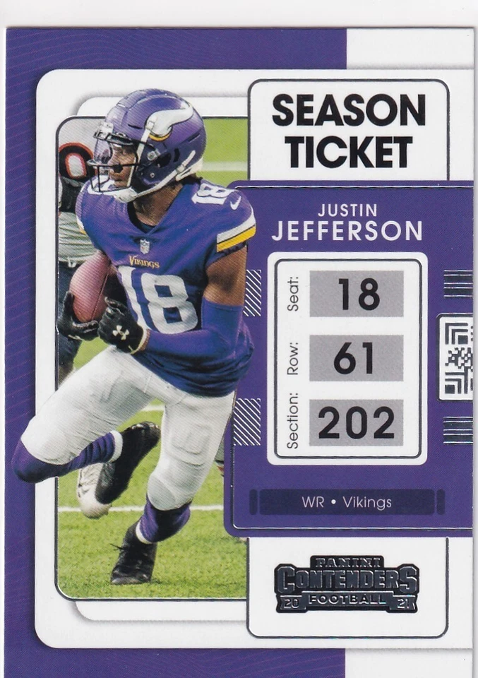 2021 CONTENDERS JUSTIN JEFFERSON MINNESOTA VIKINGS BZ-3963 - Image 1 of 1