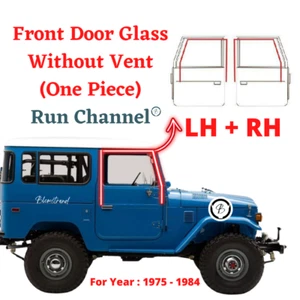Coppia Toyota Land Cruiser FJ40 FJ45 BJ40 porta anteriore in vetro senza... - Foto 1 di 8