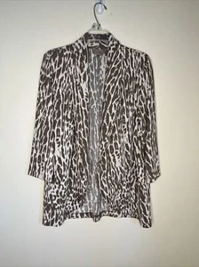 EASYWEAR BY CHICO'S Damen-Cardigan 2 (L) taupe & elfenbeinfarben 3/4-Ärmel vorne offen EG - Bild 1 von 9