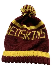 WASHINGTON REDSKINS HOMEMADE STOCKING CAP, THICK YARN, ADULT SIZE - Picture 1 of 6