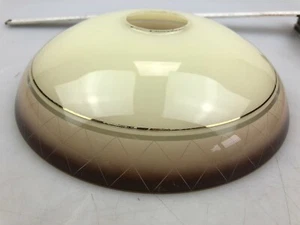 30s 40s lámparas lámparas cuenco 24 cm cristal oro borde Art Deco antiguo /1/ - Imagen 1 de 7