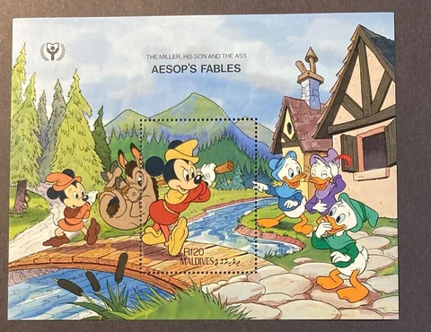 Disney: Maldives #1474, Aesop's Fables, MFNH Cover