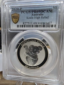 2020 P Australian Koala 1oz Silver Incused High Relief Coin PR69 - Picture 1 of 1