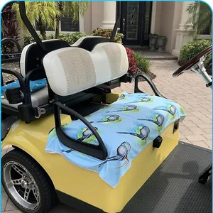 52"x32" Blue Golf Cart Seat Covers Washable Suede Blanket For Universal Club Car - Picture 1 of 6