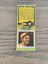 1934 Diamond Matchbooks Gordon Slade Cincinnati Reds
