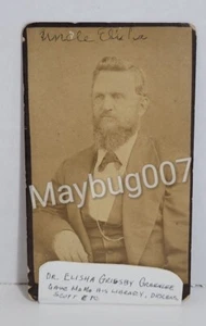 Antique CDV Photograph Identified Dr Elisha Grigsby Greenlee Family History - Picture 1 of 4