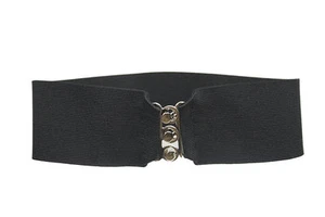 Black Cinch Belt for Poodle Skirt _ 3" Wide _ Adult Size LARGE