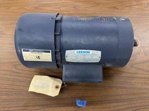 Leeson Electric Motor 121259-00 1PH,1HP,208-230/460V,1725/1425RPM Motor Brake - Picture 1 of 8