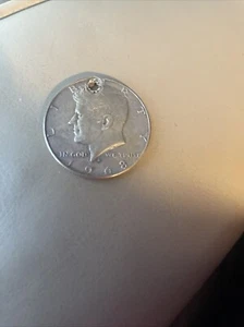 1968 D 40% Silver Half Dollar Coin, Many Has The Hole In This Coin. - Picture 1 of 4