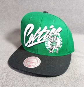 Boston Celtics SnapBack Hat Cap Mitchell and Ness Hardwood Classics NBA E.U.C. - Picture 1 of 10