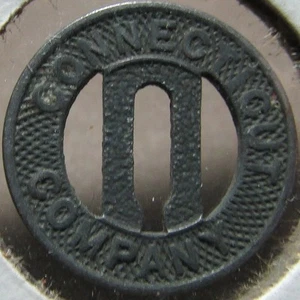 Sehr alte Connecticut Company New Haven, CT Zink Transit Trolley Medaille - Conn. - Bild 1 von 2
