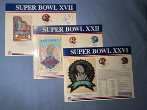 Washington Redskins - Super Bowl Patch Set, Official NFL - All 3 Wins /$46 eBayValue - Bild 1 von 7
