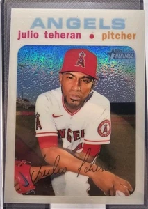2020 Topps Heritage #THC-516 Julio Teheran White Refractor /71 Angels - Picture 1 of 3