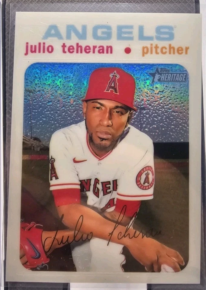 2020 Topps Heritage #THC-516 Julio Teheran White Refractor /71 Angels - Image 1 of 3