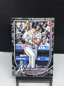 2025 Bowman Baseball Matt Olson 10/10 Black Bandana Parallel Braves 🔥🔥 - Bild 1 von 3