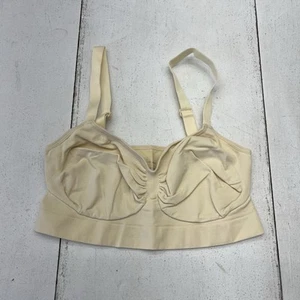 Beige Cinched Middle Bralette Bra Women’s Size Large NEW - Picture 1 of 5