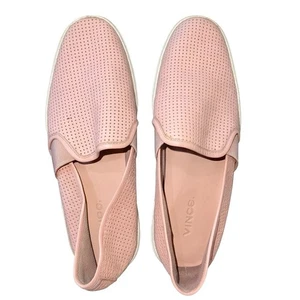 Vince Blair Dusty Pink Perforated Leather Slip-On Sneakers Women’s 7 (EUR 37) - Picture 1 of 10