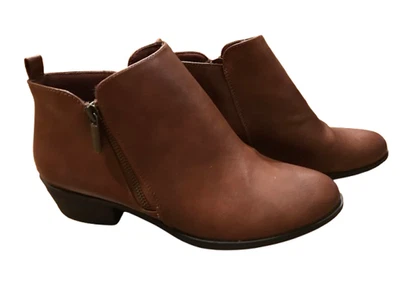 Women's Ankle Boots 9.5 wide Sonoma Millo Brown Side zipper - Image 1 of 4