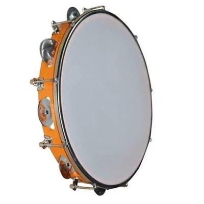 Tambourine With Head Aluminium Hand Percussion Musical Instrument (12 INCH) - Image 1 of 3