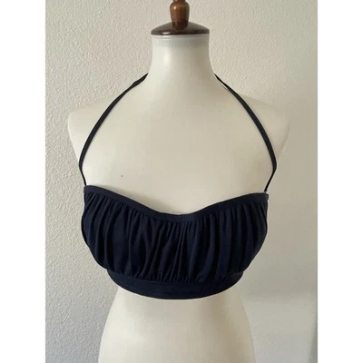 Juicy Couture Natación Mujer Talla XL Bikini Top Halter Plisado Acolchado Azul Nuevo sin Etiquetas Foto 1 de 4