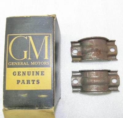 NOS 1941-53 Oldsmobile (Front) & 1941-56 (Rear) Exhaust System Clamps (2) - Image 1 of 4