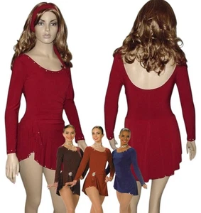 Leading Ladies RED Child Large Tap Dress Dance Costume Ice Skating Ballet New - Picture 1 of 4