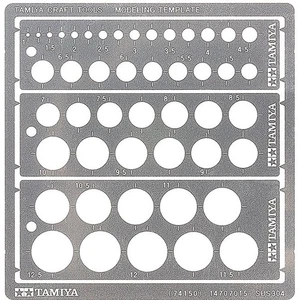 Tamiya 74150 Model Craft Tools Modeling Template Round 1-12.5mm  - Picture 1 of 3