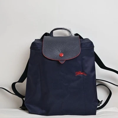 Longchamp Le Pliage Nylon Leather Backpack Navy Blue Unused from Japan - Image 1 of 4