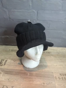 Sherpa Lined Knitted Peaked Deerstalker Hat New With Tags - Picture 1 of 7
