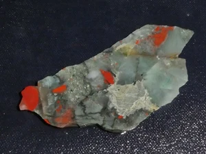 Afrikanischer Blutstein-Jaspis Platte 3 7/8" x 1 5/8" grob für Cabbing-Display - Bild 1 von 3