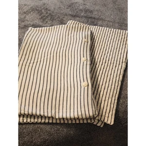 Taylor Linens Bergen Stripe Quilted Standard Pillow Shams, Black - Picture 1 of 6
